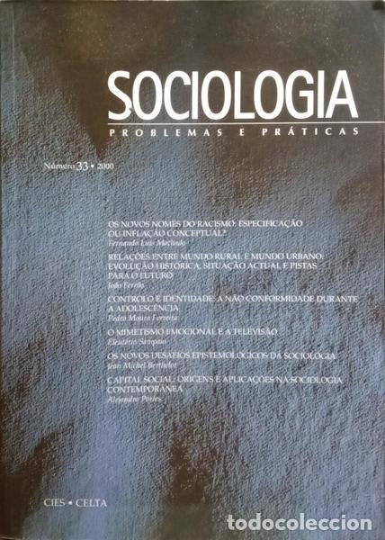 Libros: SOCIOLOGIA, PROBLEMAS E PR&Aacute;TICAS, N.&ordm; 33, SETEMBRO 2000. - Foto 1