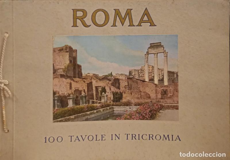 Libri di seconda mano: RICORDO DI ROMA - 100 TAVOLE A COLORI DAL VERO.