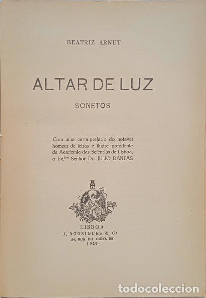 Libros: ARNUT. (Beatriz) - ALTAR DE LUZ. [DED. AUTOR] - Foto 2