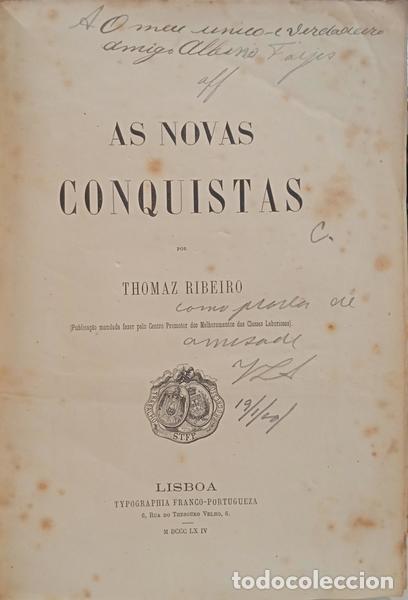 Libros: RIBEIRO. (Tom&aacute;s) - AS NOVAS CONQUISTAS. [DED. AUTOR] - Foto 1