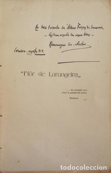 Libros: BRITO. (A. Augusto de) - &laquo;FL&Ocirc;R DE LARANGEIRA&raquo;. [DED. AUTOR] - Foto 2