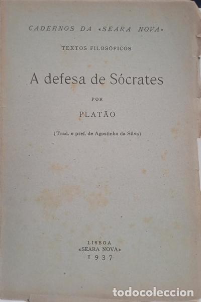 Libros: PLAT&Atilde;O. - A DEFESA DE S&Oacute;CRATES. - Foto 1