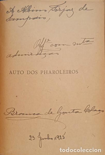 Libros: GONTA COLA&Ccedil;O. (Branca de) - AUTO DOS PHAROLEIROS. [DED. AUTOR] - Foto 2
