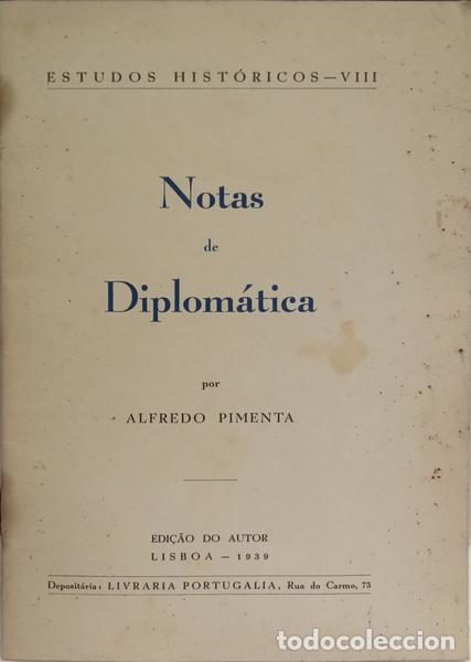 Libros: PIMENTA. (Alfredo) - NOTAS DE DIPLOM&Aacute;TICA. - Foto 1