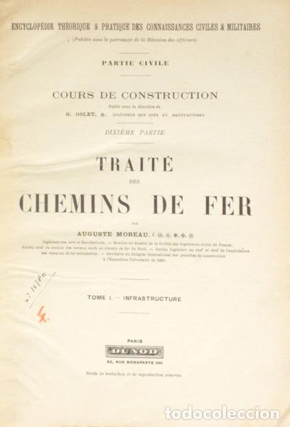 Libros: MOREAU. (Auguste) - TRAIT&Eacute; DES CHEMINS DE FER. - Foto 1