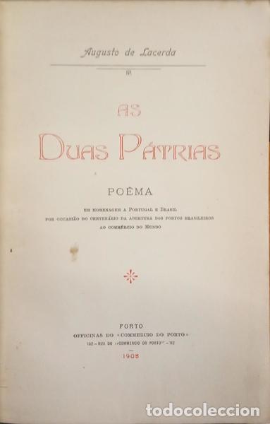 Libros: LACERDA. (Augusto de) - AS DUAS P&Aacute;TRIAS. - Foto 2