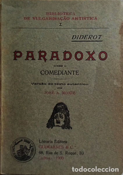 Libros: DIDEROT. (Denis) - PARADOXO SOBRE O COMEDIANTE. - Foto 1