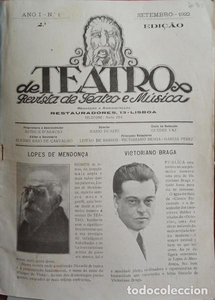 Libros: TEATRO (DE), N.&ordm; 1, SETEMBRO 1922. - Foto 2