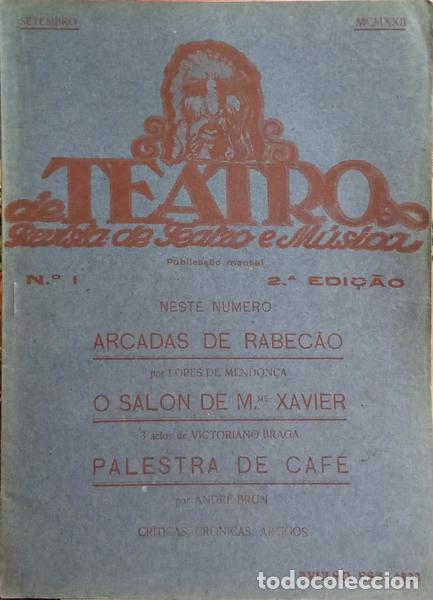 Libros: TEATRO (DE), N.&ordm; 1, SETEMBRO 1922. - Foto 1