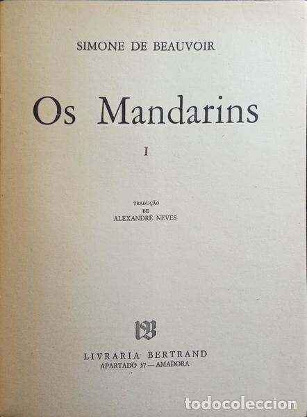 Libros: BEAUVOIR. (Simone de) - OS MANDARINS. [2 VOLS.] - Foto 2