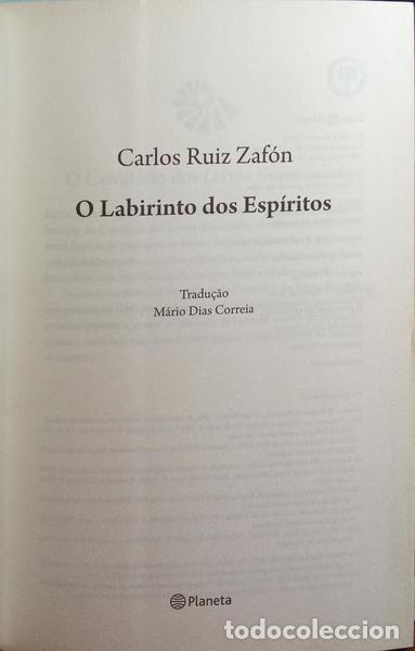 Libros: RUIZ ZAF&Oacute;N. (Carlos) - O LABIRINTO DOS ESP&Iacute;RITOS. - Foto 2