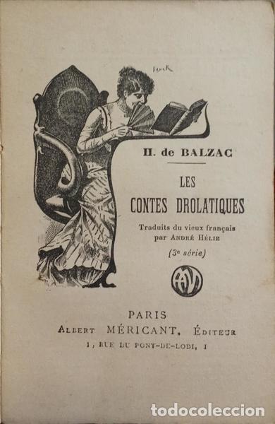 Libros: BALZAC. (Honor&eacute; de) - LES CONTES DROLATIQUES. - Foto 2