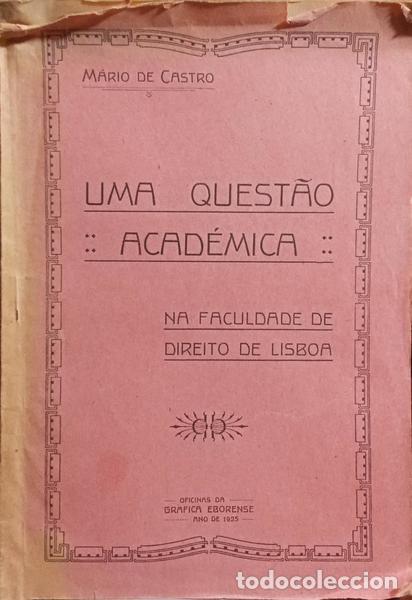 Libros: CASTRO. (M&aacute;rio de) - UMA QUEST&Atilde;O ACAD&Eacute;MICA. - Foto 1