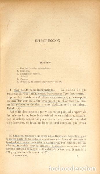 Libros: WEISS. (Andre) - MANUAL DE DERECHO INTERNACIONAL PRIVADO. [2 VOLS.] - Foto 3