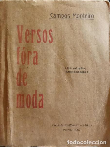 Libros: CAMPOS MONTEIRO. (Ab&iacute;lio) - VERSOS F&Oacute;RA DE MODA. - Foto 1
