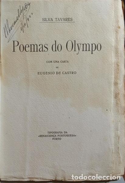 Libros: SILVA TAVARES. - POEMAS DO OLYMPO. - Foto 2
