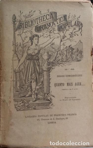 Libros: SCHWALBACH LUCCI. (Eduardo) - QUANTO MAIS AGUA... - Foto 1