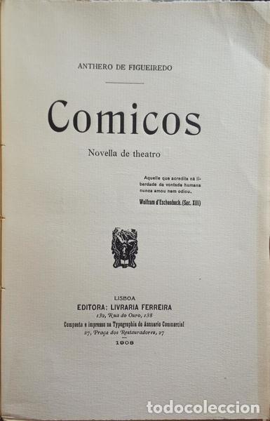 Libros: FIGUEIREDO. (Antero de) - COMICOS. [1&ordf; edi&ccedil;&atilde;o] - Foto 2
