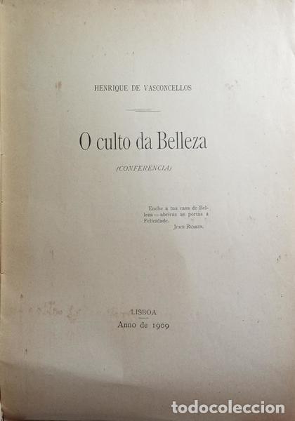 Libros: VASCONCELOS. (Henrique de) - O CULTO DA BELLEZA. - Foto 2