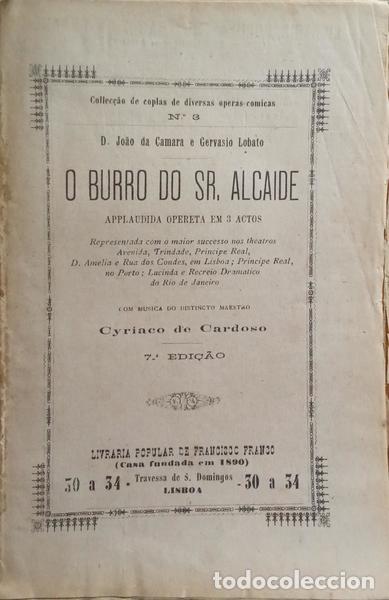 Libros: CAMARA. (D. Jo&atilde;o da) e Gervasio Lobato. - O BURRO DO SR. ALCAIDE. - Foto 1
