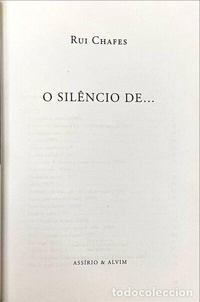 Libros: CHAFES. (Rui) - O SIL&Ecirc;NCIO DE... - Foto 2