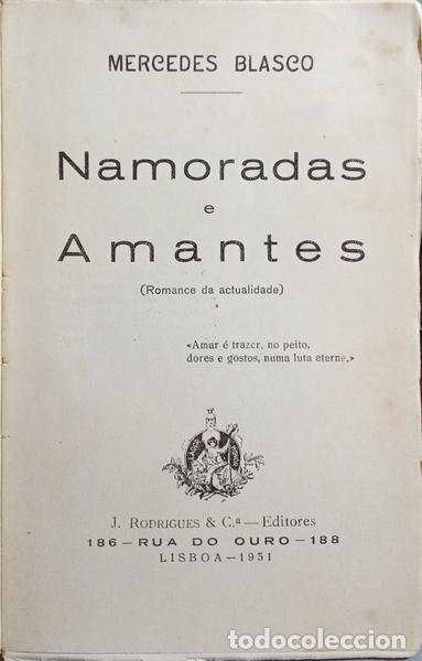 Libros: BLASCO. (Mercedes) - NAMORADAS E AMANTES. - Foto 2