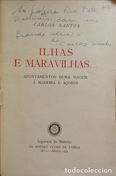 Libros: SANTOS. (Carlos) - ILHAS E MARAVILHAS... - Foto 2