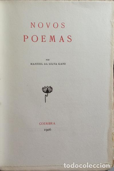 Libros: SILVA GAIO. (Manuel da) - NOVOS POEMAS. - Foto 2