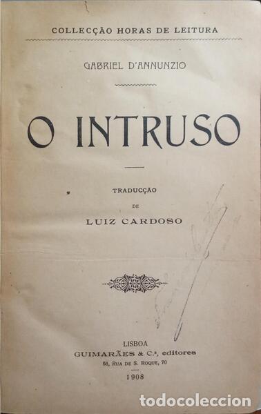 Libros: DANNUNCIO. (Gabriel) - O INTRUSO. - Foto 2