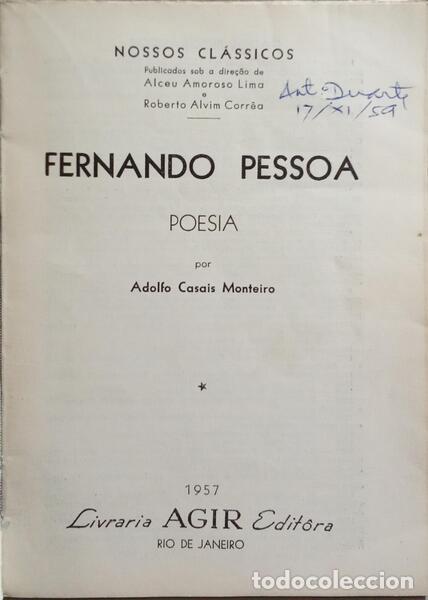 Libros: PESSOA. (Fernando) - POESIA. - Foto 2