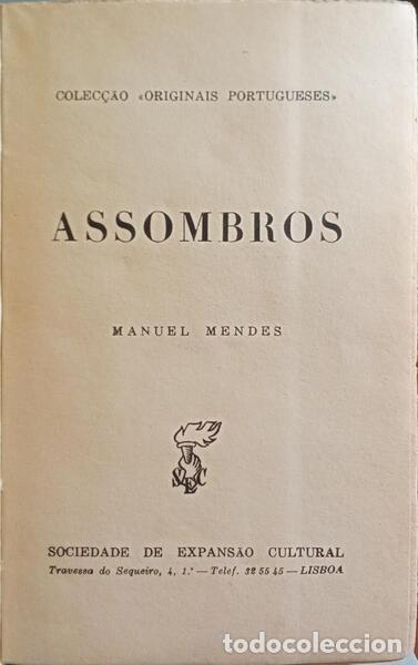Libros: MENDES. (Manuel) - ASSOMBROS. - Foto 2