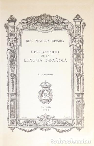 Libros: DICCIONARIO DE LA LENGUA ESPA&Ntilde;OLA. [FAC-S&Iacute;MILE] - Foto 1