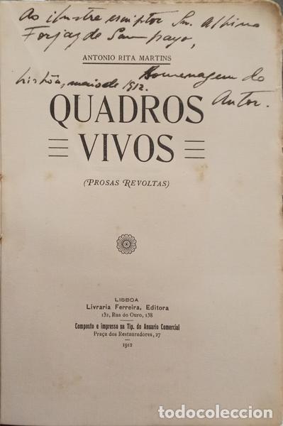 Libros: MARTINS. (Antonio Rita) - QUADROS VIVOS. - Foto 2