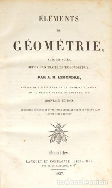 Libros: LEGENDRE. (Adrien-Marie) - &Eacute;L&Eacute;MENTS DE G&Eacute;OM&Eacute;TRIE, - Foto 1