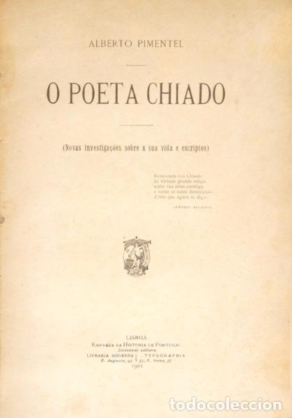 Libros: PIMENTEL. (Alberto) - O POETA CHIADO. - Foto 2