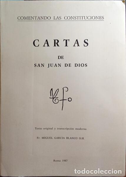 Libros: SAN JUAN DE DIOS. - CARTAS. - Foto 1