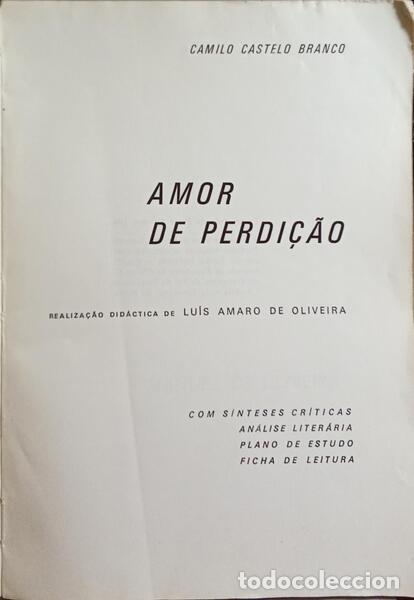 Libros: CASTELO BRANCO. (Camilo) - AMOR DE PERDI&Ccedil;&Atilde;O. - Foto 2