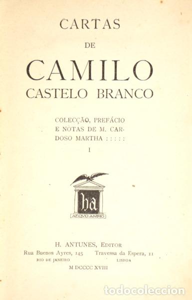 Libros: CASTELO BRANCO. (Camilo) - CARTAS. - Foto 1