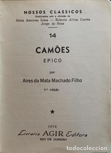 Libros: CAM&Otilde;ES. (Lu&iacute;s Vaz de) - &Eacute;PICO. - Foto 2