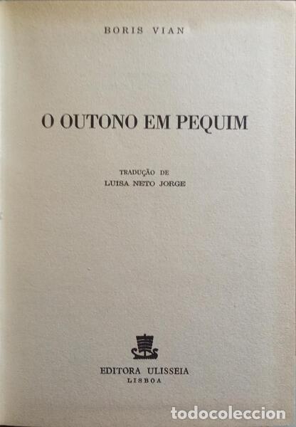 Libros: VIAN. (Boris) - O OUTONO EM PEQUIM. - Foto 1