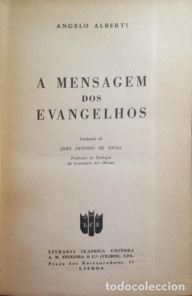 Libros: ALBERTI. (Angelo) - A MENSAGEM DOS EVANGELHOS. - Foto 2