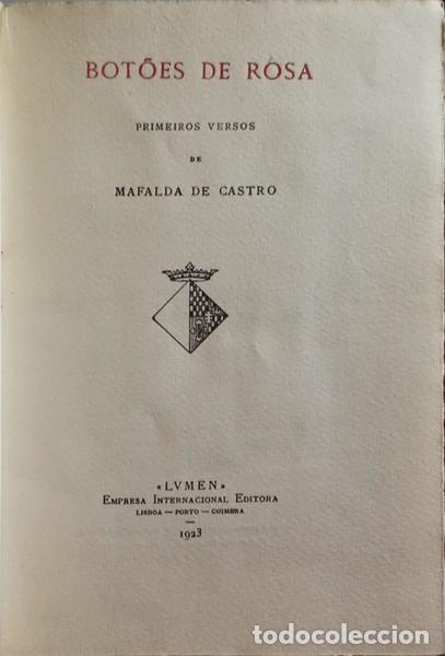 Libros: CASTRO. (Mafalda de) - BOT&Otilde;ES DE ROSA. - Foto 2