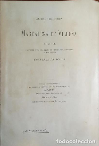 Libros: CUNHA. (Alfredo da) - MAGDALENA DE VILHENA. - Foto 1