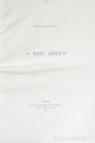 Libros: LOPES VIEIRA. (Afonso) - O MEU ADEUS. - Foto 1