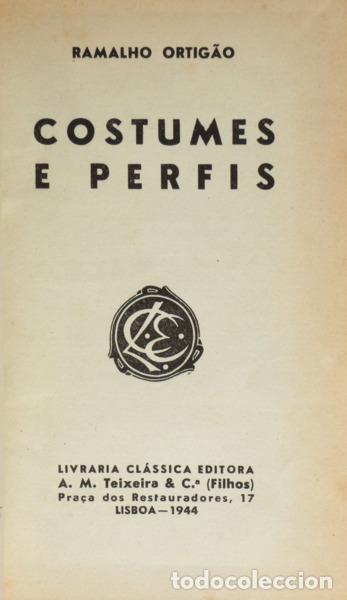 Libros: RAMALHO ORTIG&Atilde;O. (Jos&eacute; Duarte) - COSTUMES E PERFIS. - Foto 1
