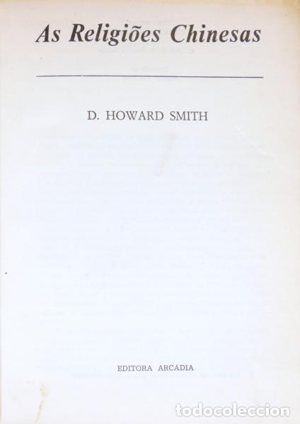 Libros: SMITH. (Howard) - AS RELIGI&Otilde;ES CHINESAS. - Foto 1