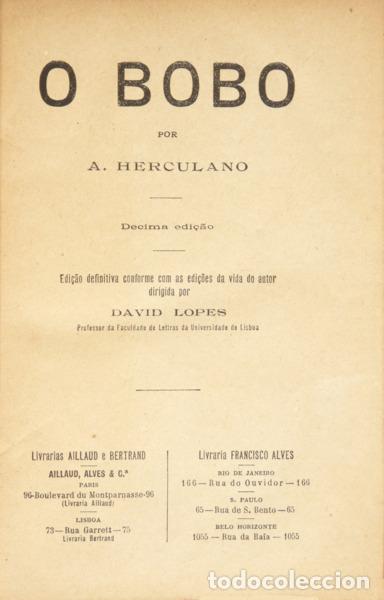 Libros: HERCULANO. (Alexandre) - O BOBO. - Foto 1