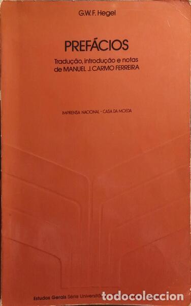 Libros: FRIEDRICH HEGEL. (Georg Wilhelm) - PREF&Aacute;CIOS. - Foto 1