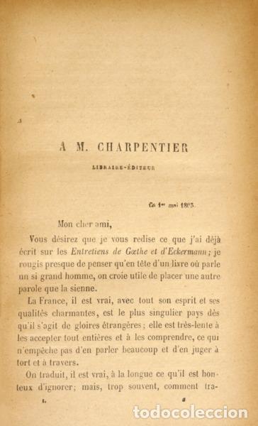 Libros: CONVERSATIONS DE GOETHE. [2 VOLS.] - Foto 2