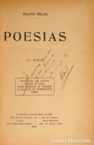 Libros: BILAC. (Olavo) - POESIAS. - Foto 1